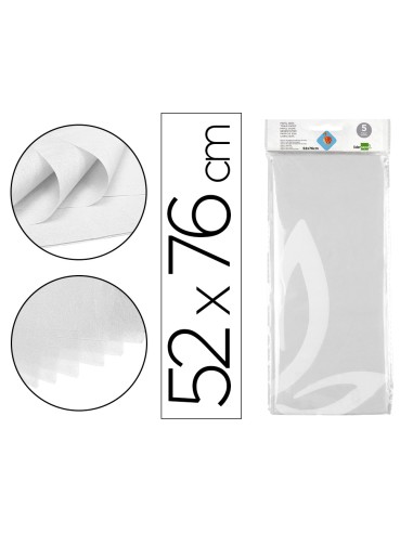 Papel seda liderpapel 52x76cm 18g/m2 bolsa de 5...