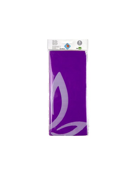 Papel seda liderpapel 52x76cm 18g/m2 bolsa de 5 hojas violeta
