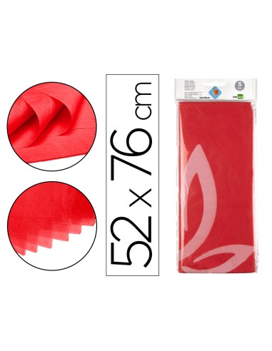 Papel seda liderpapel 52x76cm 18g/m2 bolsa de 5...