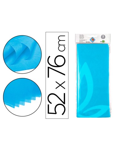 Papel seda liderpapel 52x76cm 18g/m2 bolsa de 5...