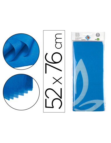 Papel seda liderpapel 52x76cm 18g/m2 bolsa de 5...