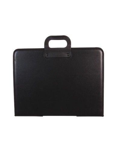 Cartera portadocumentos q-connect negra con asa...
