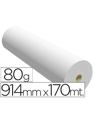 Papel reprografia ppc para plotter 914x170mt 80 g