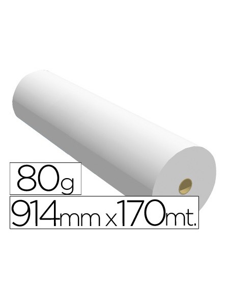 Papel reprografia ppc para plotter 914x170mt 80 g