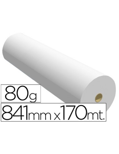 Papel reprografia ppc para plotter 841x170mt 80 g