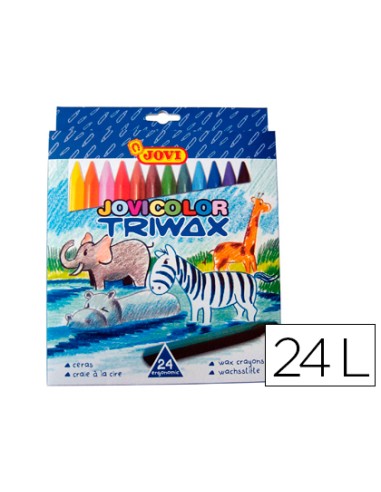 Lapices cera jovicolor triangular triwax 24...