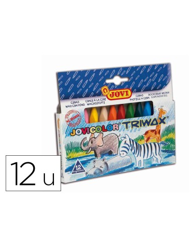 Lapices cera jovicolor triangular triwax 12...