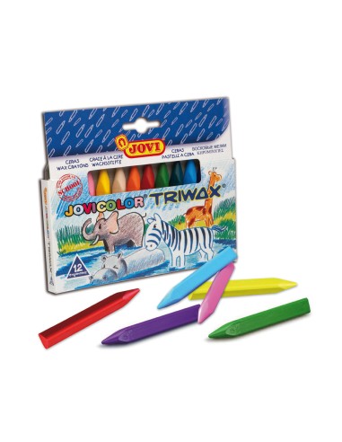 Lapices cera jovicolor triangular triwax 12...