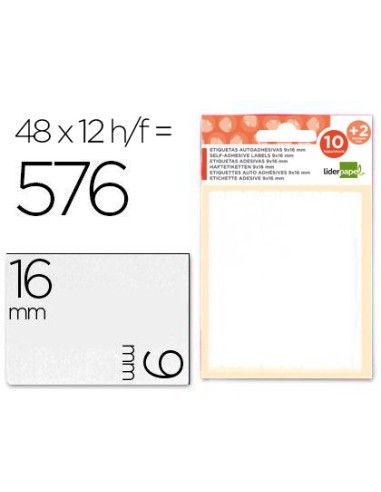Etiquetas liderpapel sobre de 10 h. + 2 h....