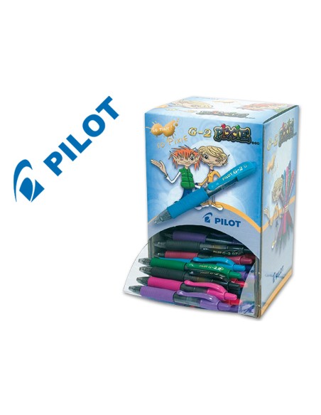 Boligrafo pilot g-2 pixie tinta gel retractil sujecion de caucho expositor de 84 unidades