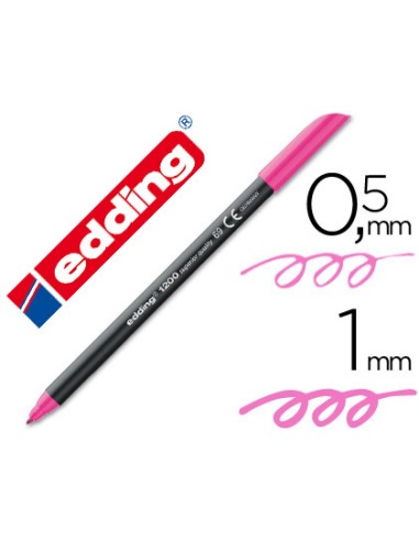 Rotulador edding punta fibra 1200 rosa neon...