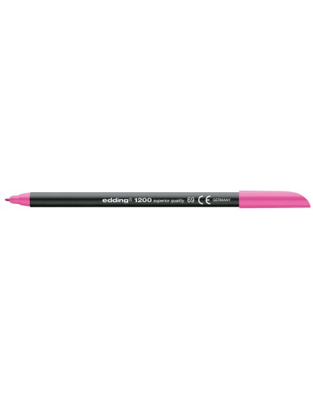 Rotulador edding punta fibra 1200 rosa neon n.69 punta de fibra 0,5 mm