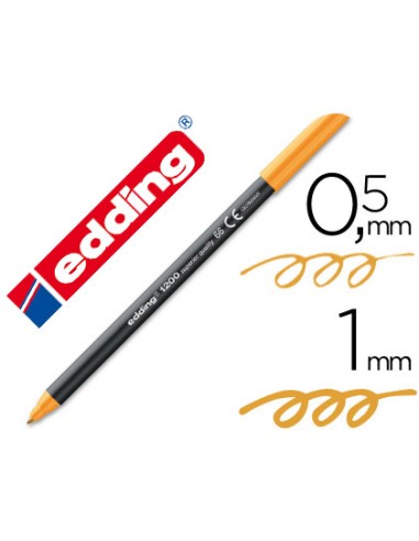 Rotulador edding punta fibra 1200 naranja neon...