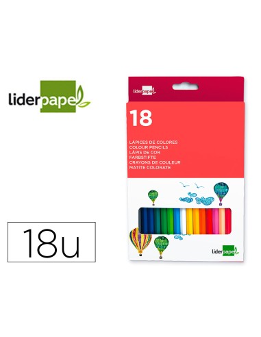 Lapices de colores liderpapel caja de 18...