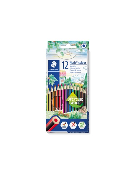 Lapices de colores staedtler noris colour slim triangular caja de 12 colores surtidos