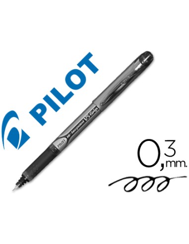 Rotulador pilot punta aguja v-5 grip negro 0.5 mm