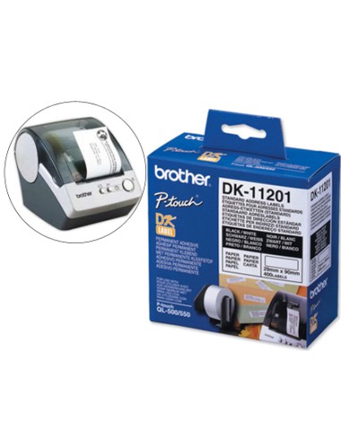 Etiqueta adhesiva brother dk11201 -tamaño 29x90...