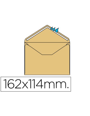 Sobre liderpapel n.23 crema c6 114x162 mm...