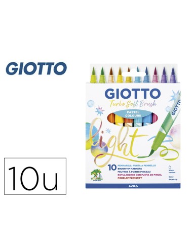 Rotulador giotto turbo soft brush pastel punta...