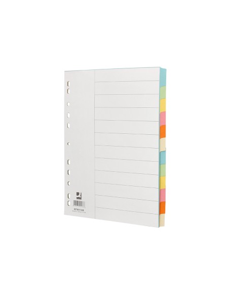 Separador q-connect cartulina juego de 12 separadores din a4 multitaladro