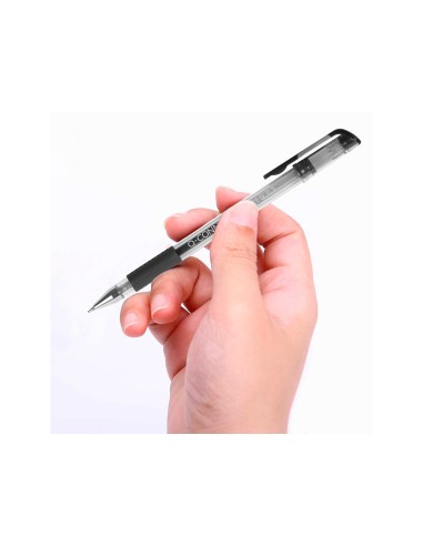 Boligrafo q-connect tinta gel negro 0,7 mm...