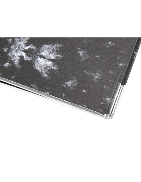 Archivador de palanca liderpapel carton forrado din a4 jaspeado negro sin caja-con rado mecanismo 75mm