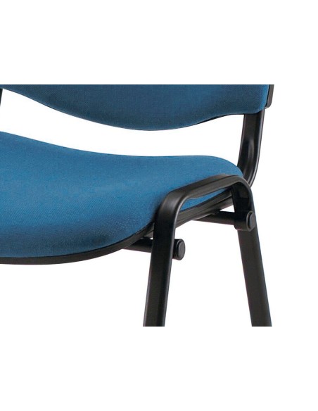 Silla confidente q-connect apilable tapizada sin ruedas 910mm alto 460mm largo 440mm profundidad azul