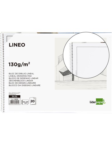 Bloc dibujo liderpapel lineal arquitectura...