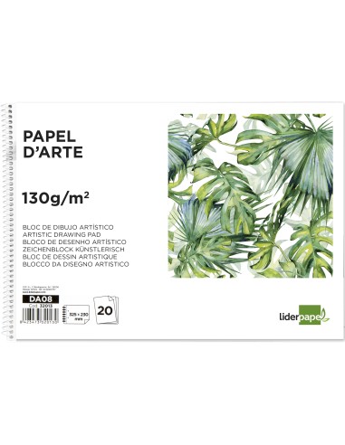 Bloc dibujo liderpapel artistico espiral...