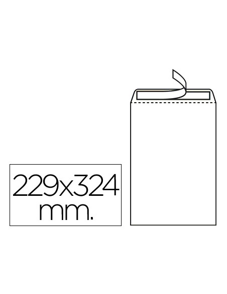 Sobre liderpapel bolsa n.8 blanco din 229x324 mm tira de silicona caja de 250 unidades