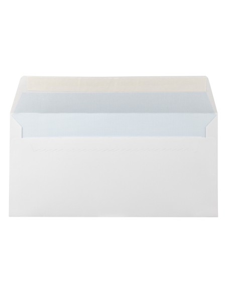 Sobre liderpapel n.5 blanco americano 115x225mm tira de silicona open system caja de 500 unidades