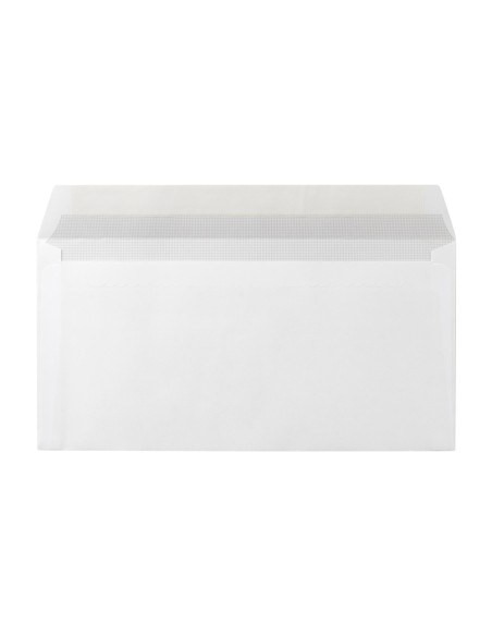 Sobre liderpapel n.4 blanco americano ventana derecha 115x225mm tira silicona open system caja de 500 unidades