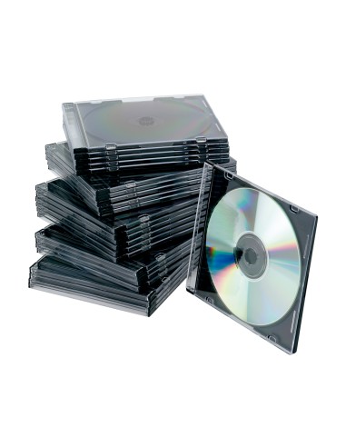 Caja de cd q-connect slim -con interior negro...