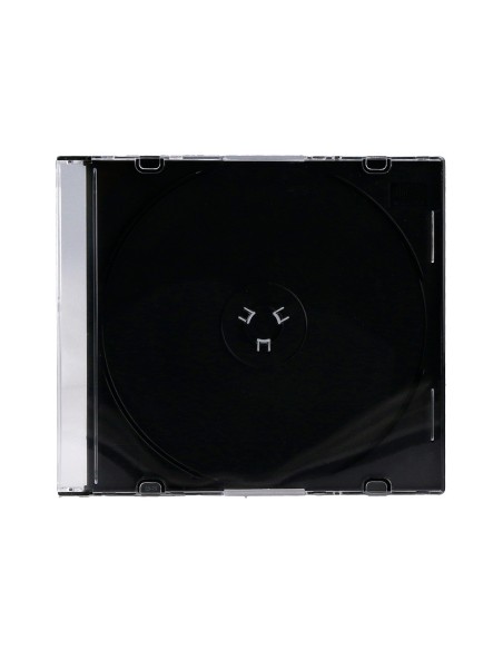 Caja de cd q-connect slim -con interior negro -pack de 25 unidades