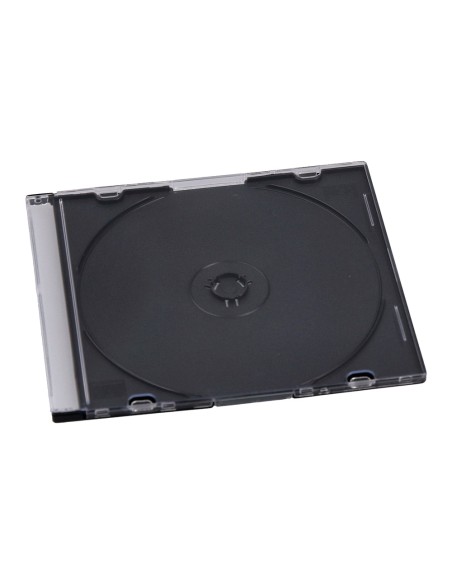 Caja de cd q-connect slim -con interior negro -pack de 25 unidades