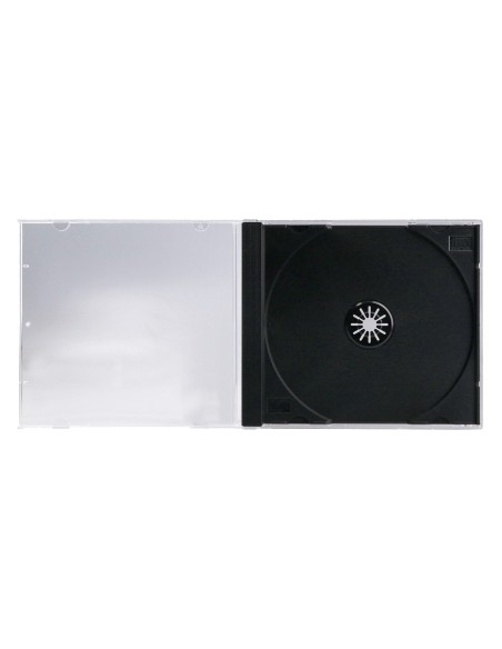 Caja de cd q-connect -con interior negro -pack de 10 unidades