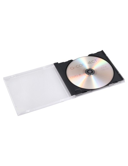 Caja de cd q-connect -con interior negro -pack de 10 unidades