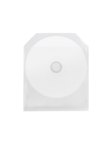 Sobre para cd q-connect polipropileno con solapa -pack de 50 unidades
