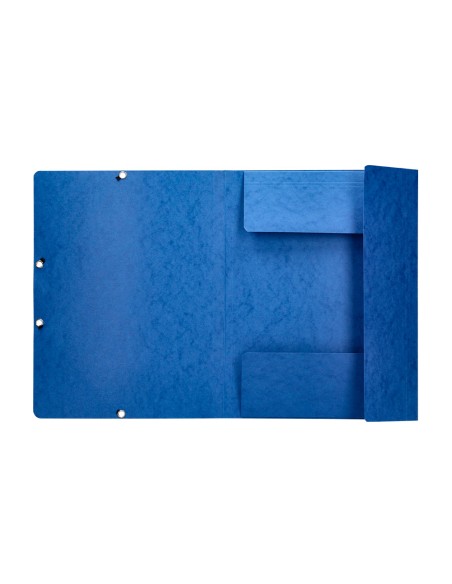 Carpeta q-connect gomas kf02167 carton simil-prespan solapas 320x243 mm azul
