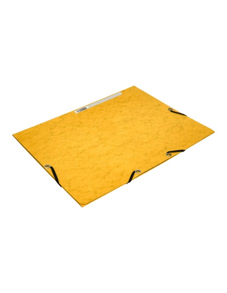Carpeta q-connect gomas kf02166 carton simil-prespan solapas 320x243 mm amarilla