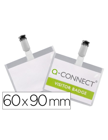 Identificador con pinza q-connect kf01562 60x90 mm cerrada