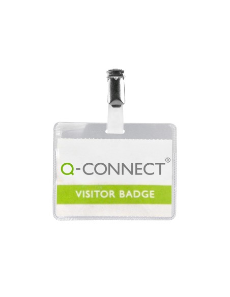 Identificador con pinza q-connect kf01560 60x90 mm con apertura superior