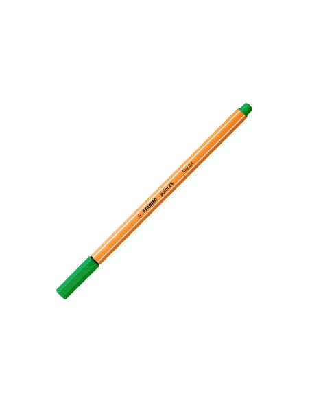 Rotulador stabilo punta de fib ra point 88 verde hoja punta fina 0,4mm