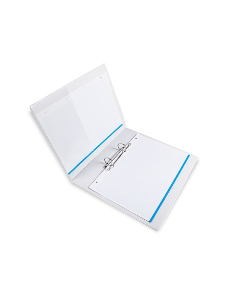 Carpeta canguro 2 anillas mixtas 25mm liderpapel a4 plastico color blanco