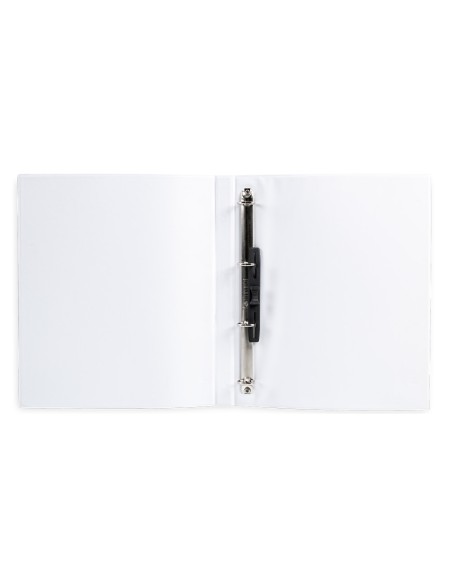 Carpeta canguro 4 anillas mixtas 16mm liderpapel a4 plastico color blanco
