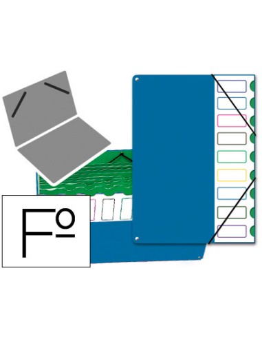 Carpeta clasificador tapa de plastico pardo...