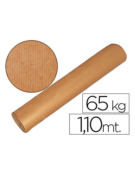 Papel kraft marron bobina 1 m de altura 60/65 kg longitud 812 m