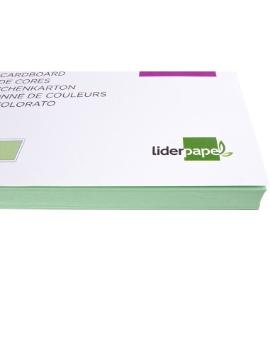 Cartulina liderpapel a3 180g/m2 verde paquete...