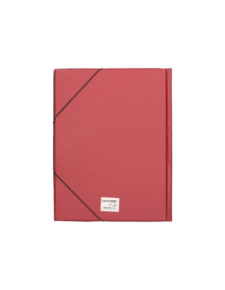 Carpeta liderpapel gomas folio solapas plastico burdeos