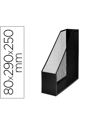 Revistero metalico q-connect rejilla negro...